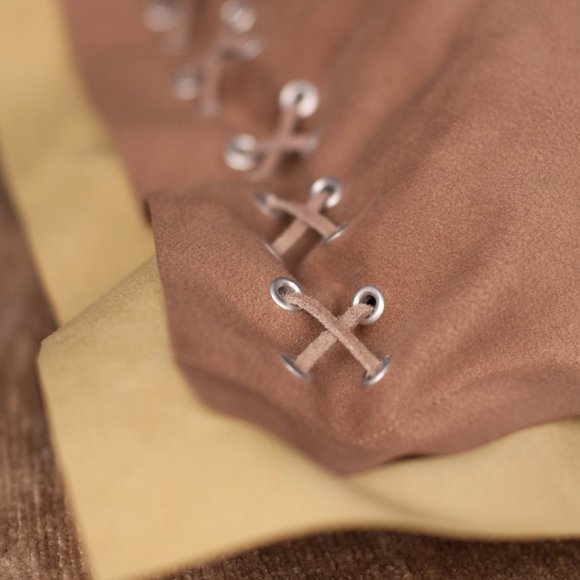 Lime Green and Taupe Luxe Suede Pillow Cover - Picture 3 of 5